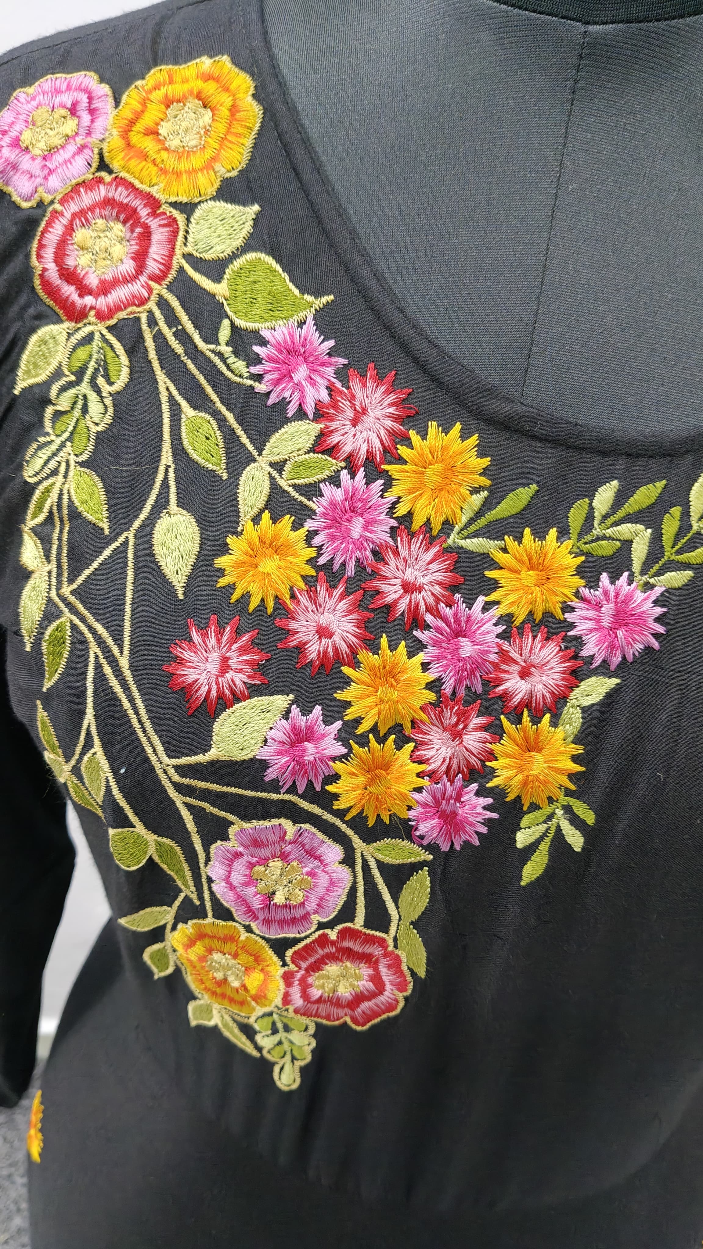 Beautiful Embroidered Black Gown For Women