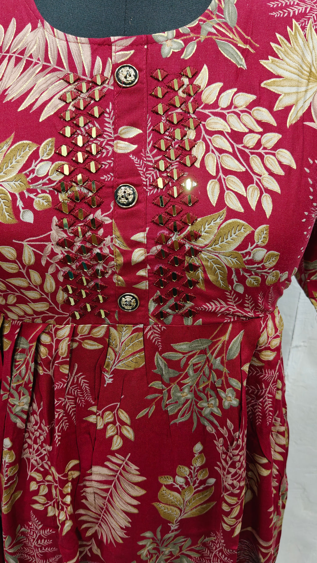 Mirror Work Frock For Women